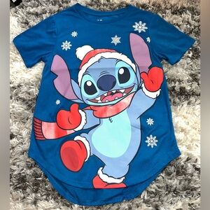Disney Stitch Christmas Graphic Short Sleeve T-Shirt